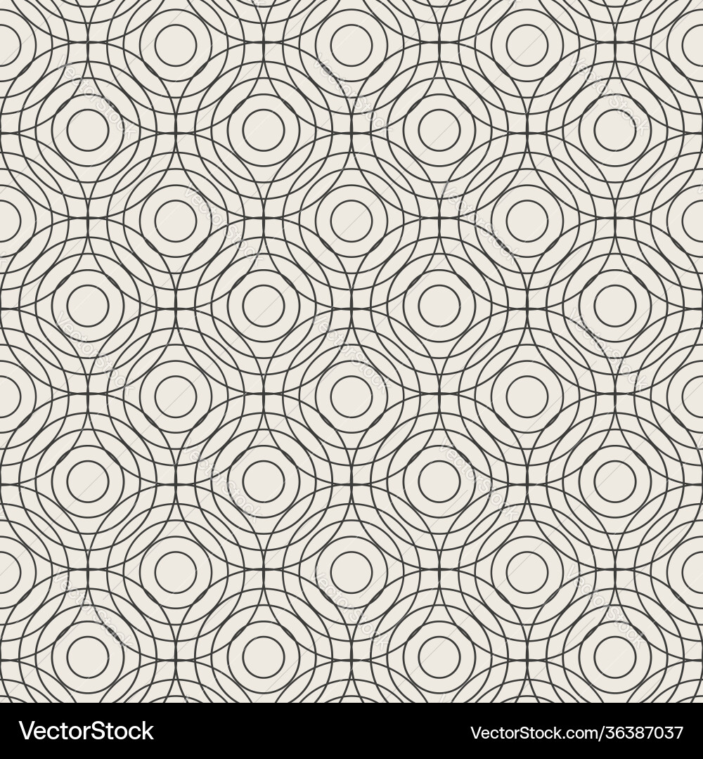 Seamless circle linear pattern geometric weave Seamless circle linear pattern geometric weave vector image