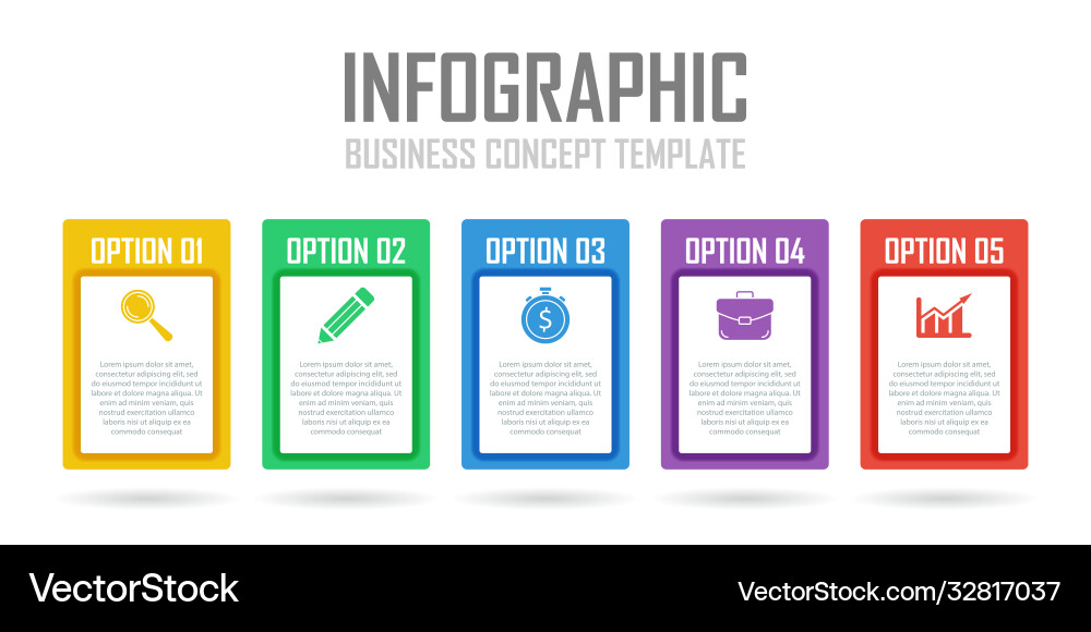 Vorlage Infografik mit 5 Schritten oder Optionen Vorlage Infografik mit 5 Schritten oder Optionen vektorbild