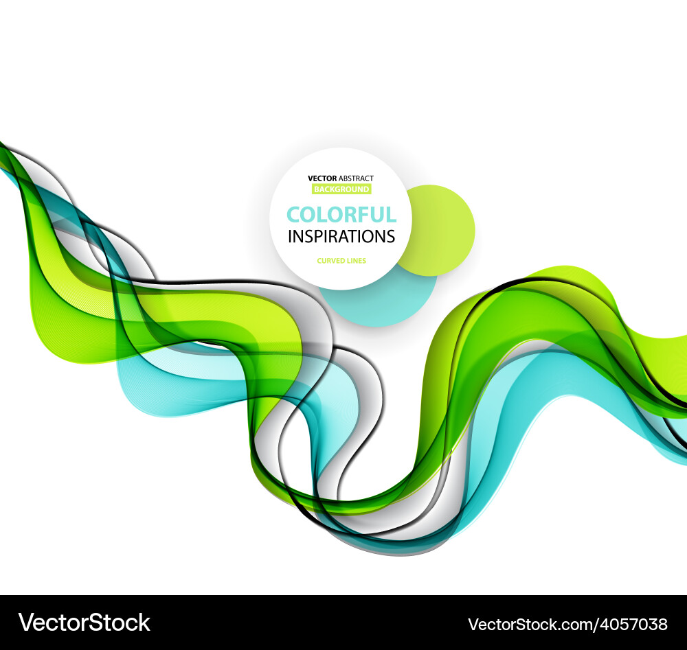 Abstract curved lines background template vector image