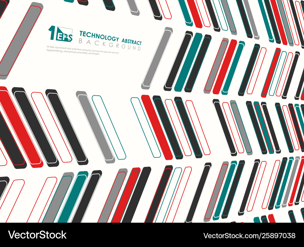 Abstract Tech Square Pattern vector image