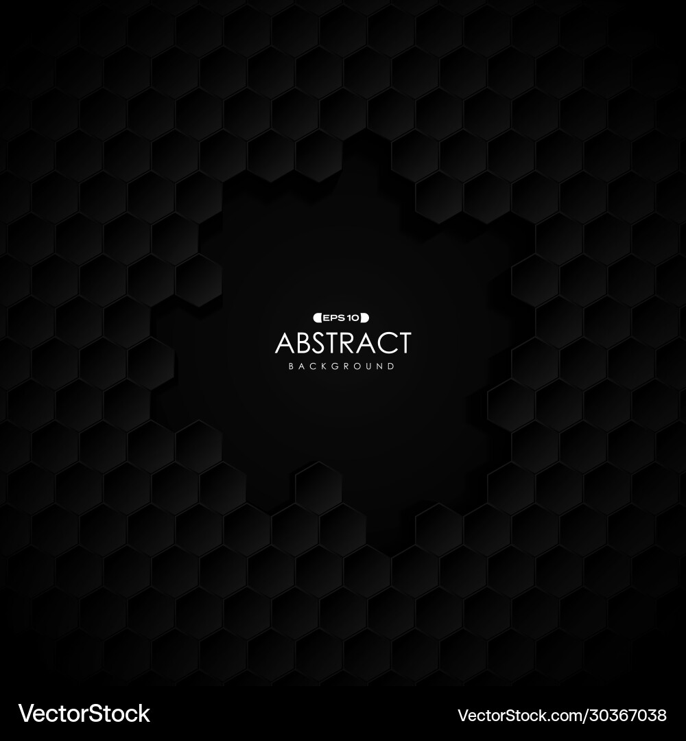Abstrakter Gradient schwarz hexagonal Muster Artwork Abstrakter Gradient schwarz hexagonal Muster Artwork vektorbild