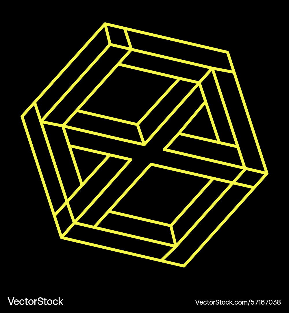 Impossible shape web design element optical Impossible shape web design element optical Vector Image