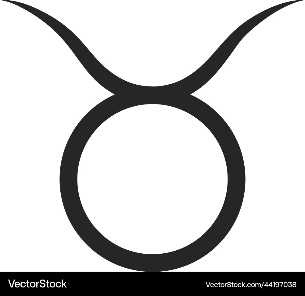 Taurus line icon astrological mystic bull symbol Taurus line icon astrological mystic bull symbol vector image