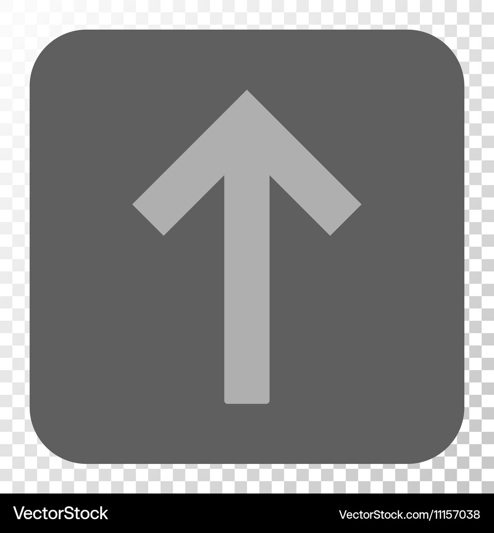 Up arrow rounded square button Vector Image