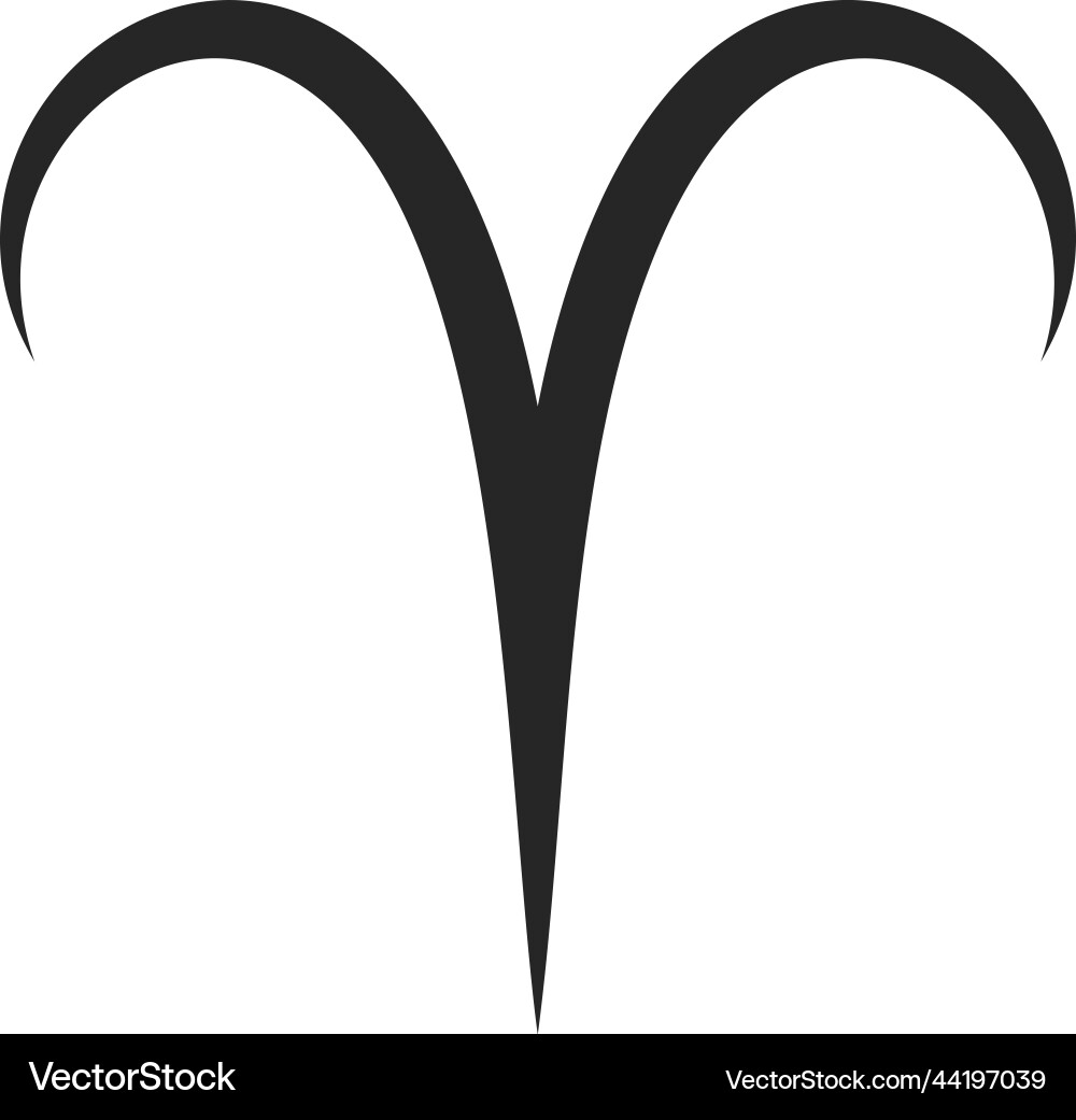 Aries sign zodiac ram symbol horoscope icon Aries sign zodiac ram symbol horoscope icon vector image