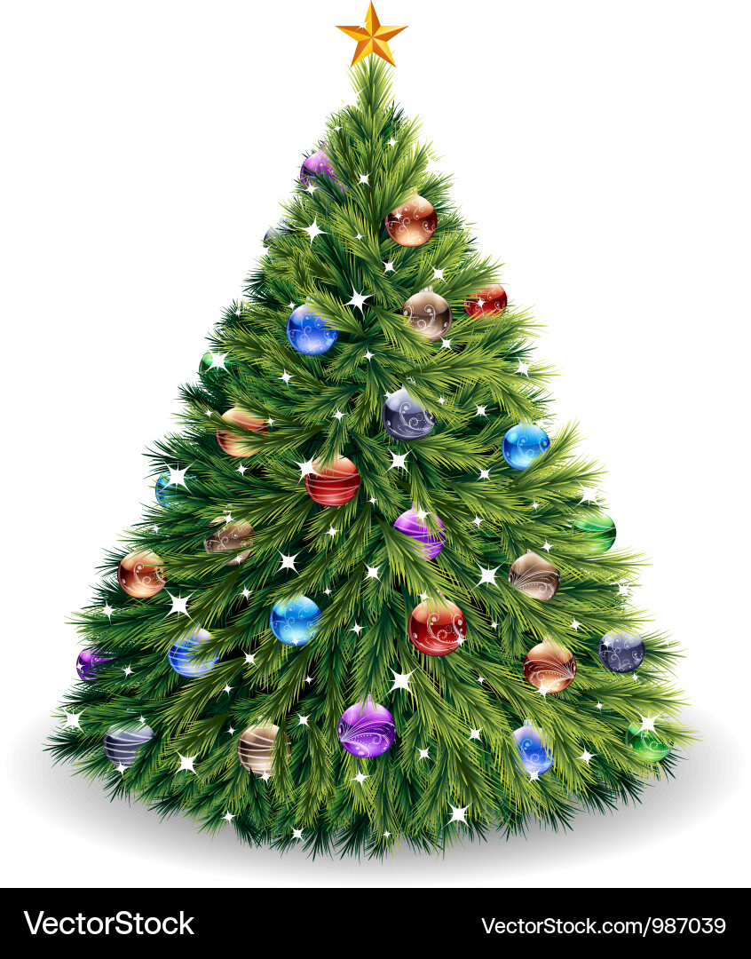 Festive Christmas Tree Royalty Free Vector Image