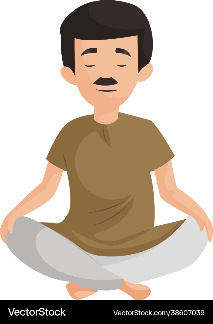 Happy man cartoon character Happy man cartoon character vector image