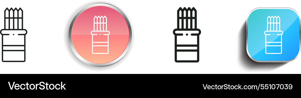 Kau chim icon thin linear regular and button vector image