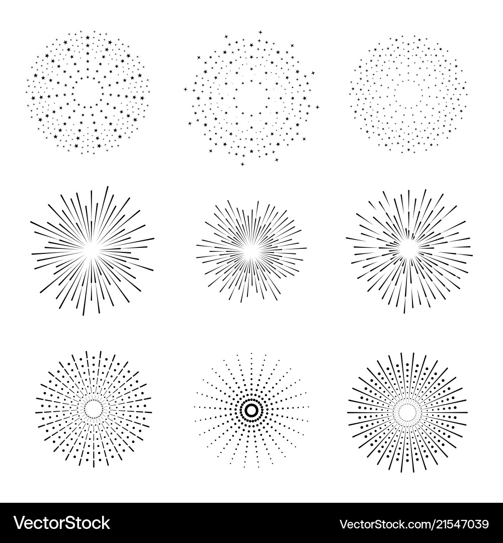 Light rays of burst Light rays of burst vector image