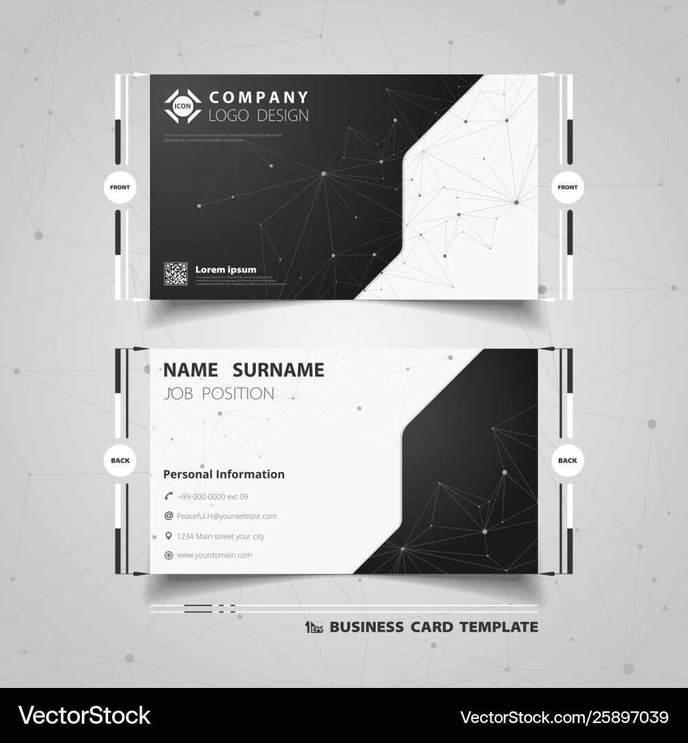 Modern Tech Name Card - Abstract vector image