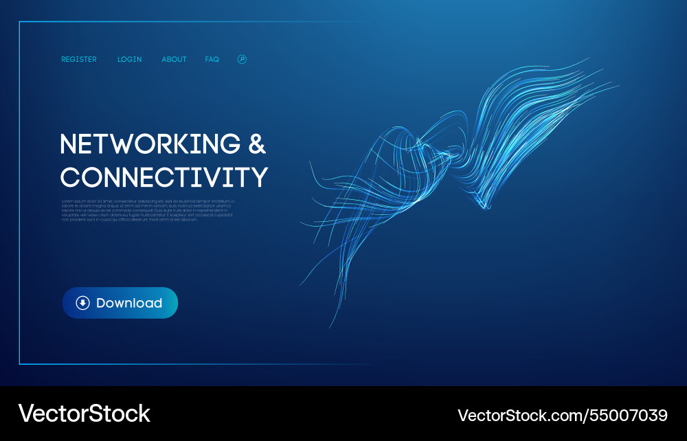 Networking and connectivity concept with flowing vector image