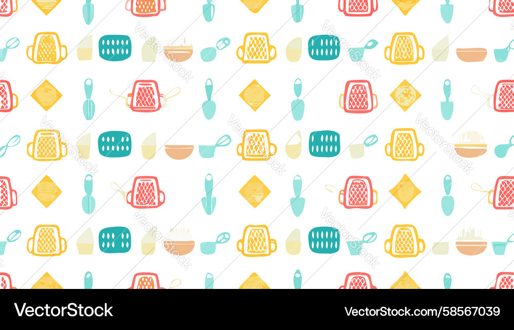 Robot Seamless Pattern Vector Image