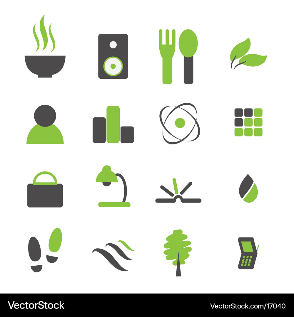 Daily Icons - Simple Set Vector Image