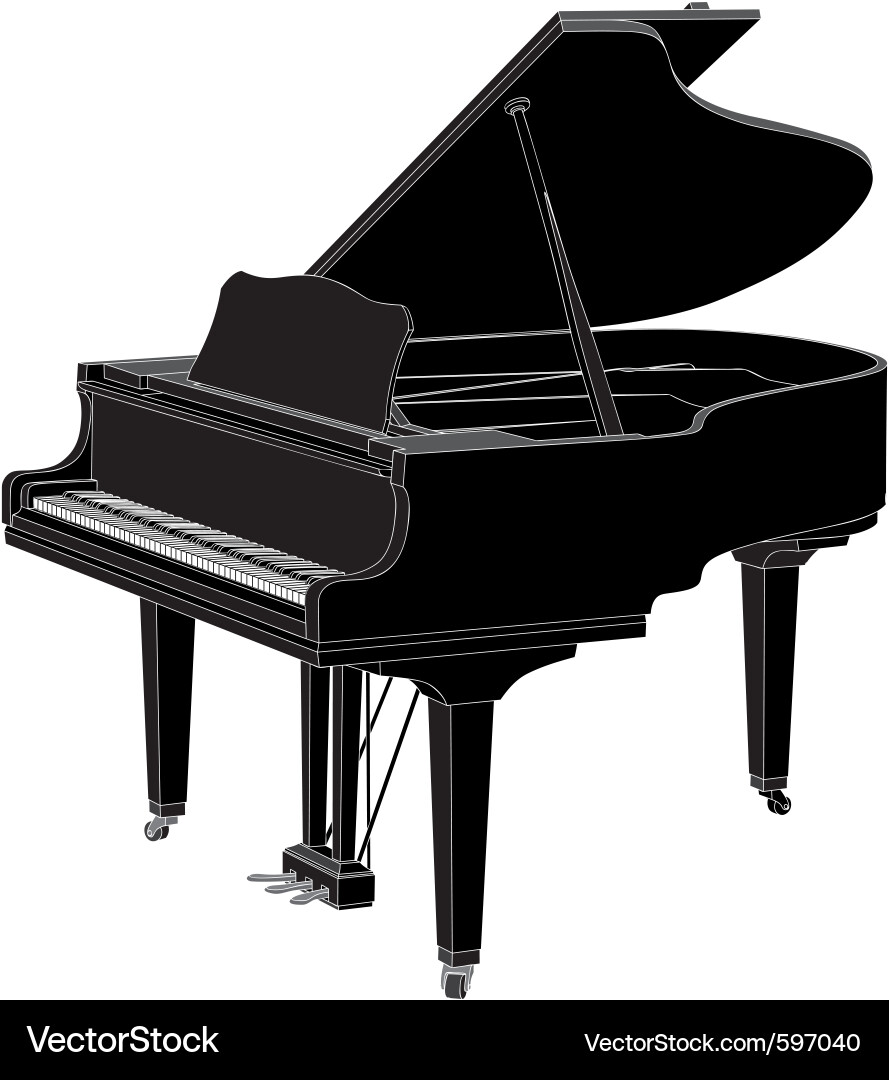 Elegant Piano Vector Image