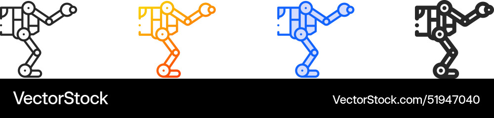Exoskeleton iconthin linear gradient blue stroke Exoskeleton iconthin linear gradient blue stroke Vector Image