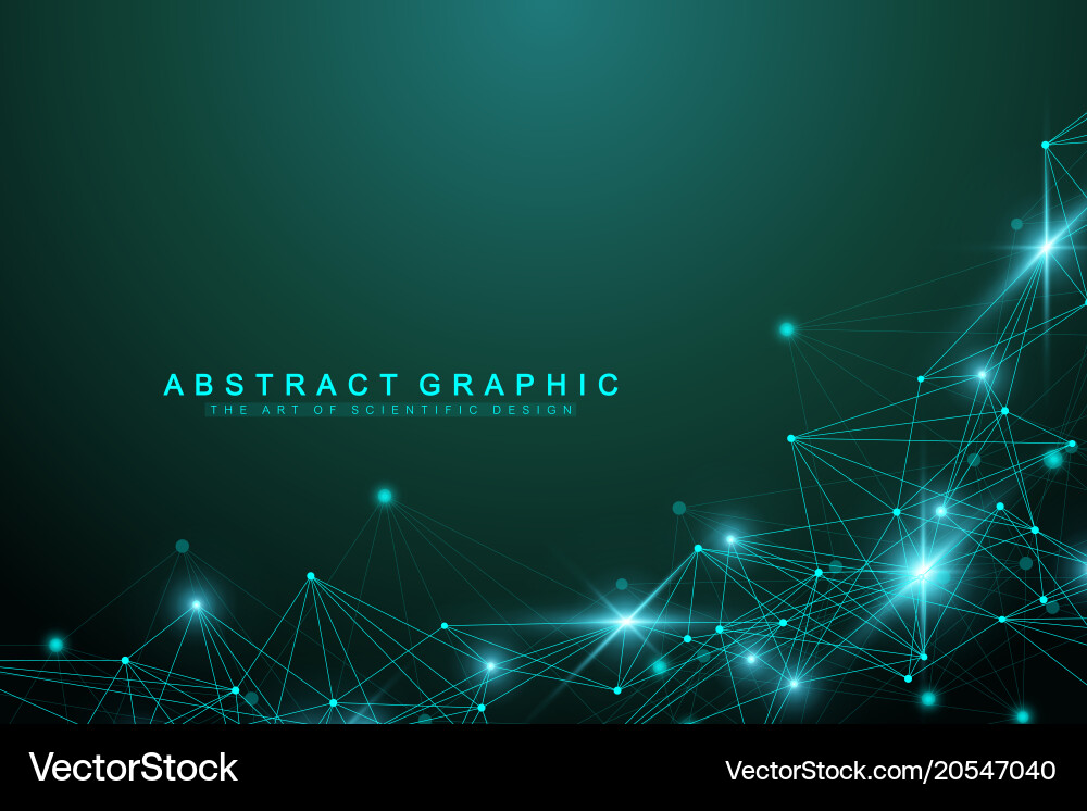 Geometric abstract background with connected line Vector Image