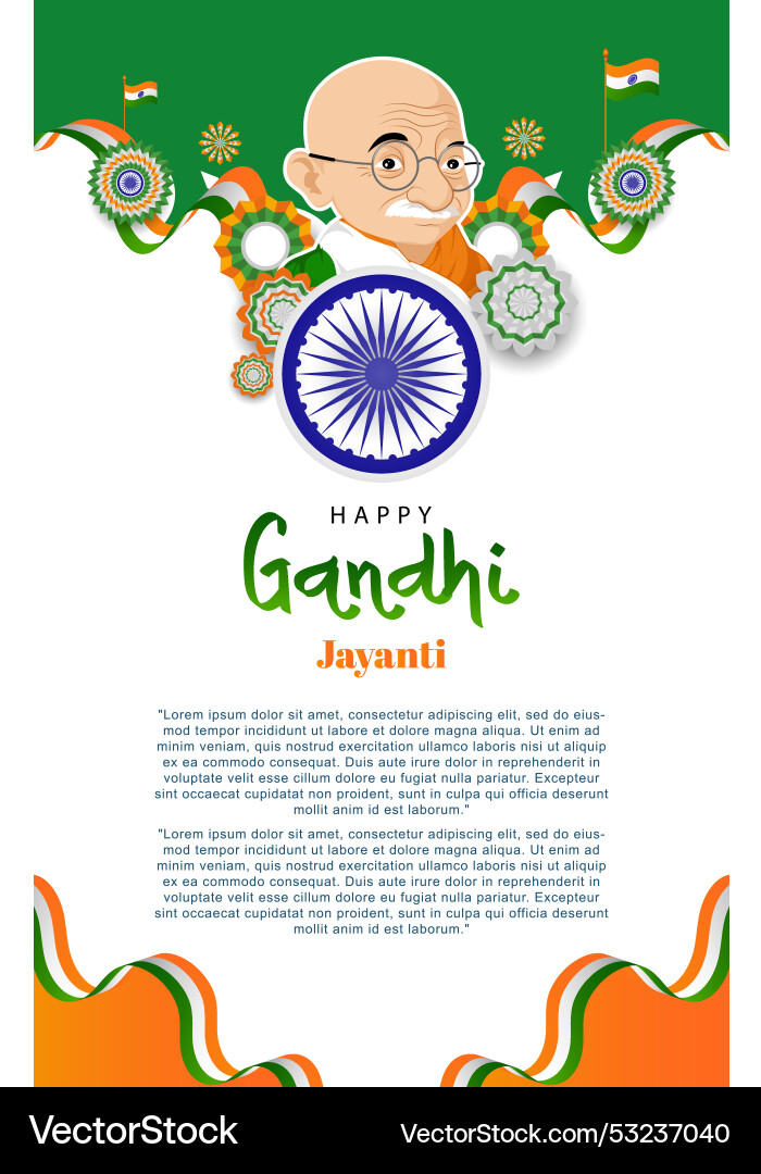 Happy gandhi jayanti Royalty Free Vector Image