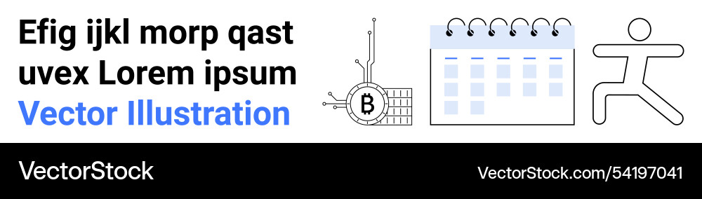 Business planning and scheduling with blockchain Business planning and scheduling with blockchain vector image