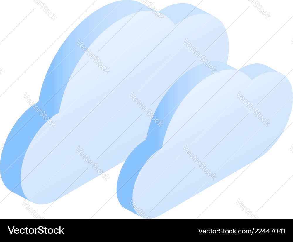 Cloud data icon isometric style Cloud data icon isometric style vector image