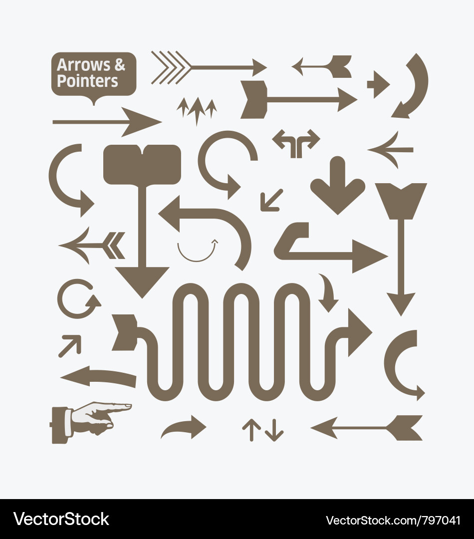 Directional Signs & Pointers vector image