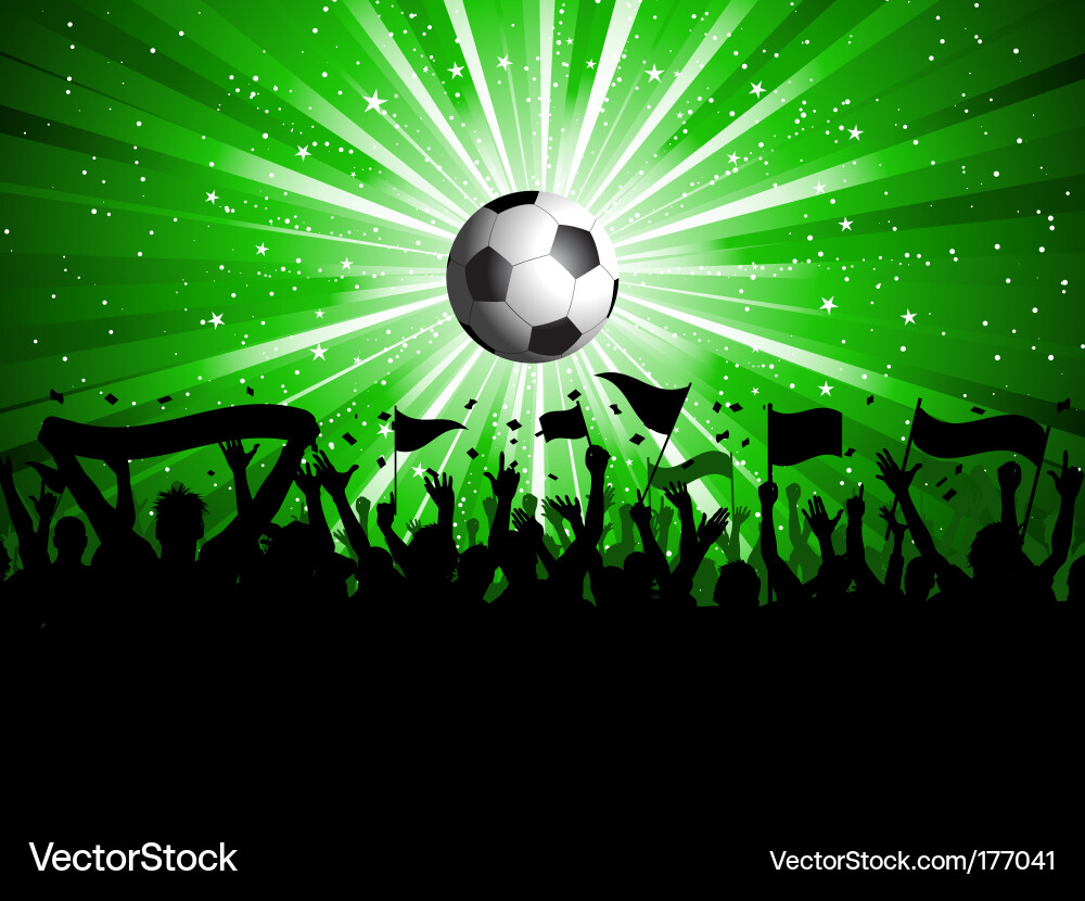 Excited Football Crowd Vector Image