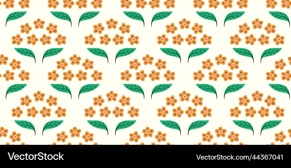 Flower pattern background border seamless Flower pattern background border seamless vector image