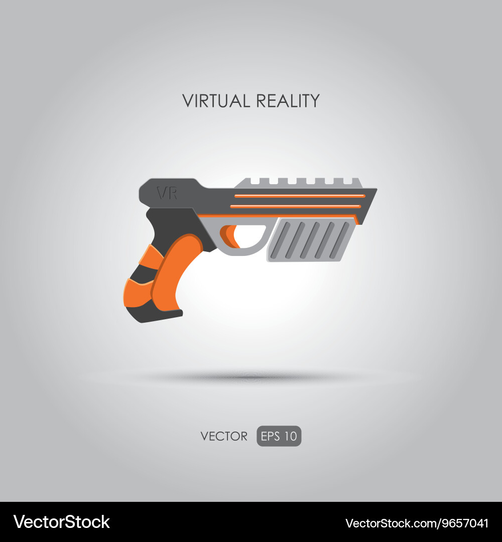Gun for virtual reality system game weapons Vector Image