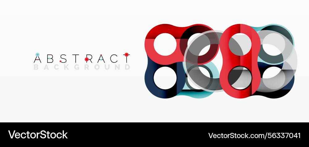 Modern abstract design features interconnected Vector Image
