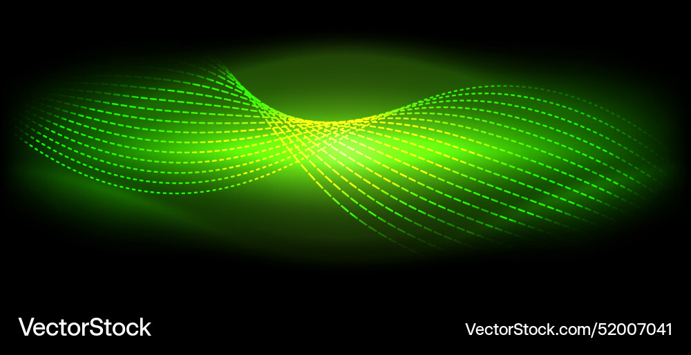 Neon wave lines with blend effect vector image