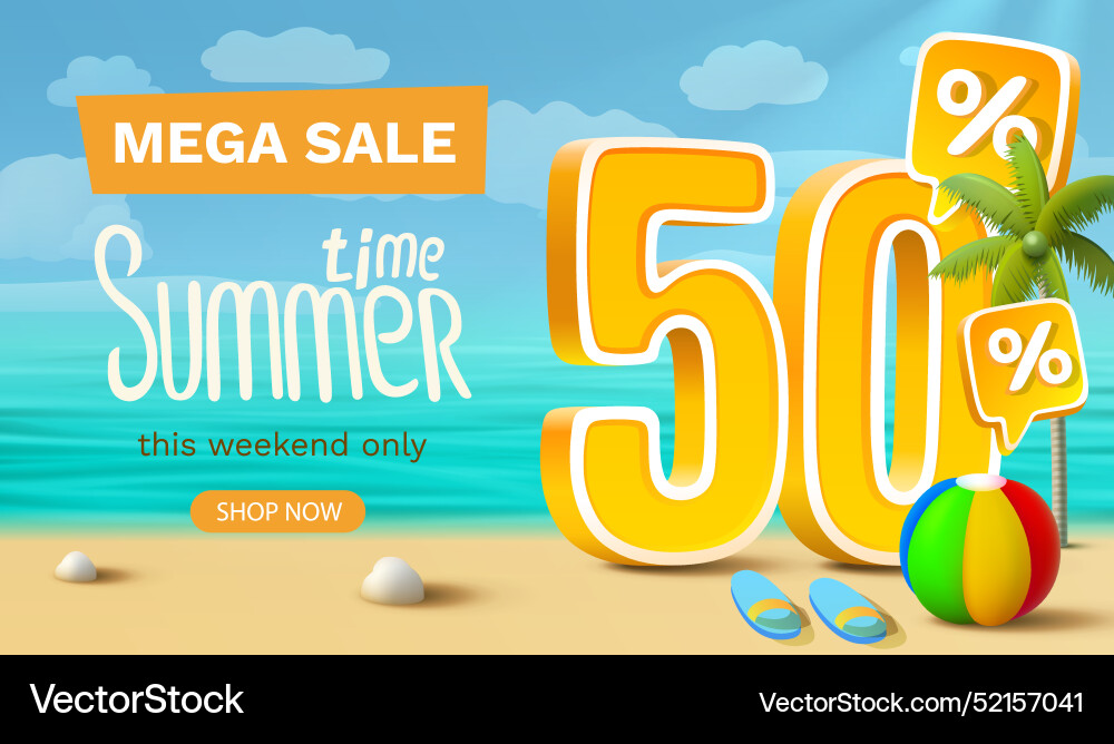 Sommer Verkauf Angebot 50 prozentuale Flyer Sparsaison Sommer Verkauf Angebot 50 prozentuale Flyer Sparsaison vektorbild