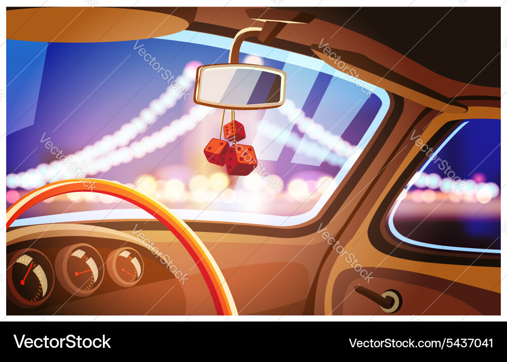 Vehicle interior Royalty Free Vector Image - VectorStock