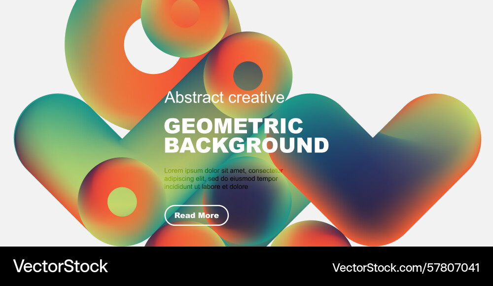 Vibrant abstract shapes overlap creating colorful Vector Image