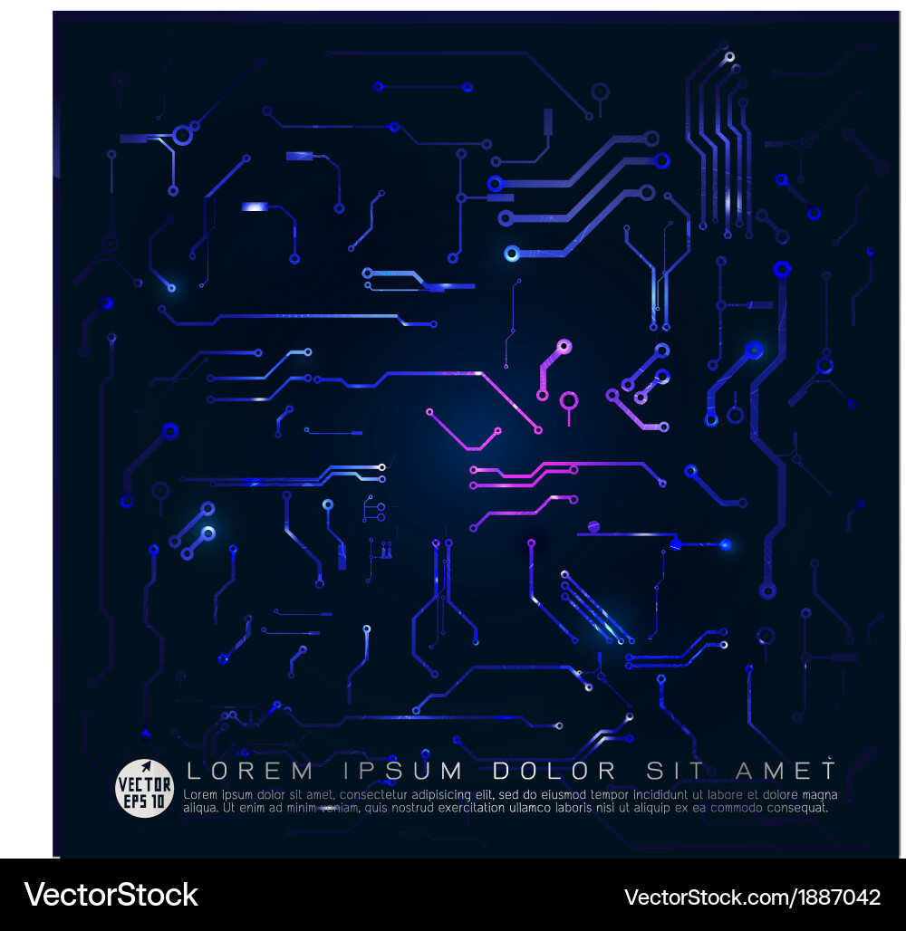 Abstract circuit technology background Vector Image