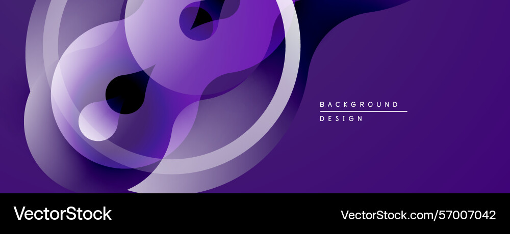 Abstract purple design features overlapping Vector Image