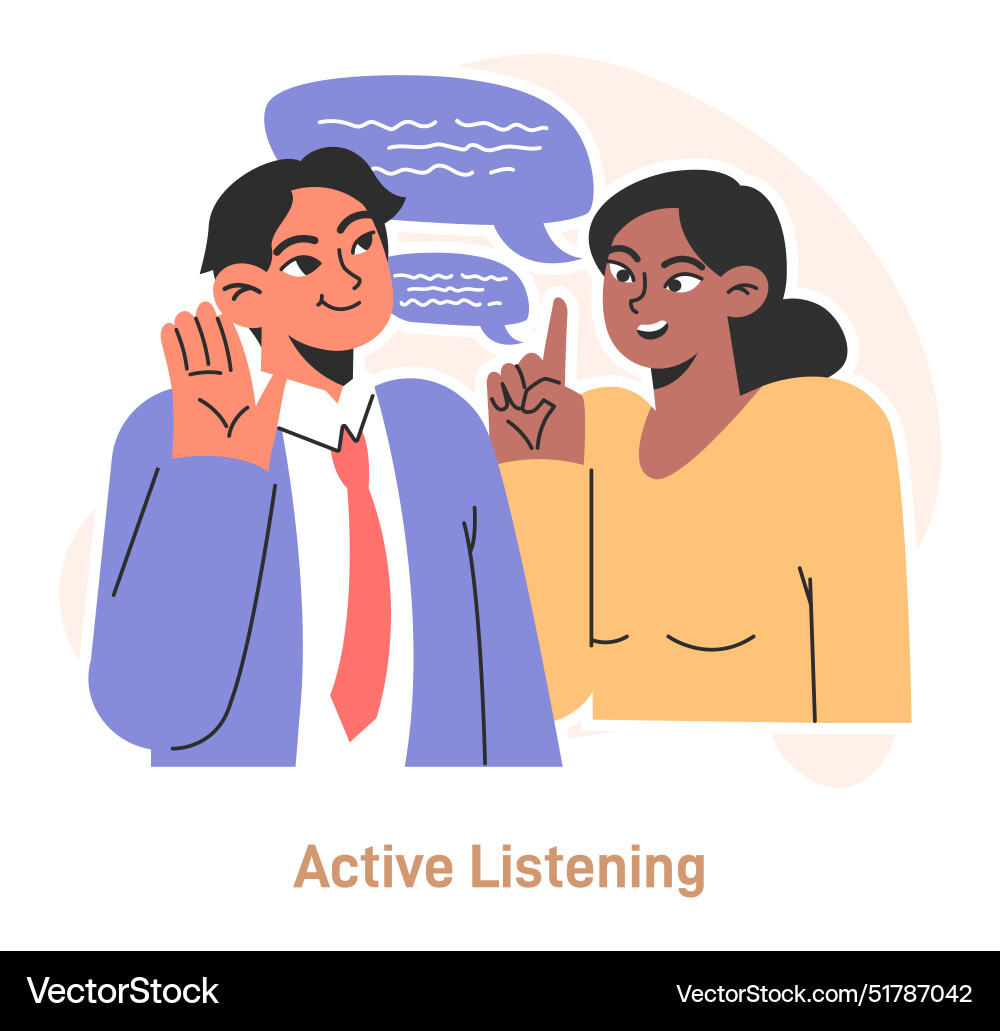Conflict management skill character with active Conflict management skill character with active vector image