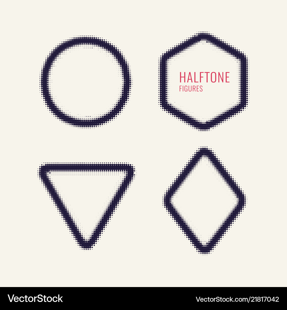 Halftone Abstract Print Vector Image