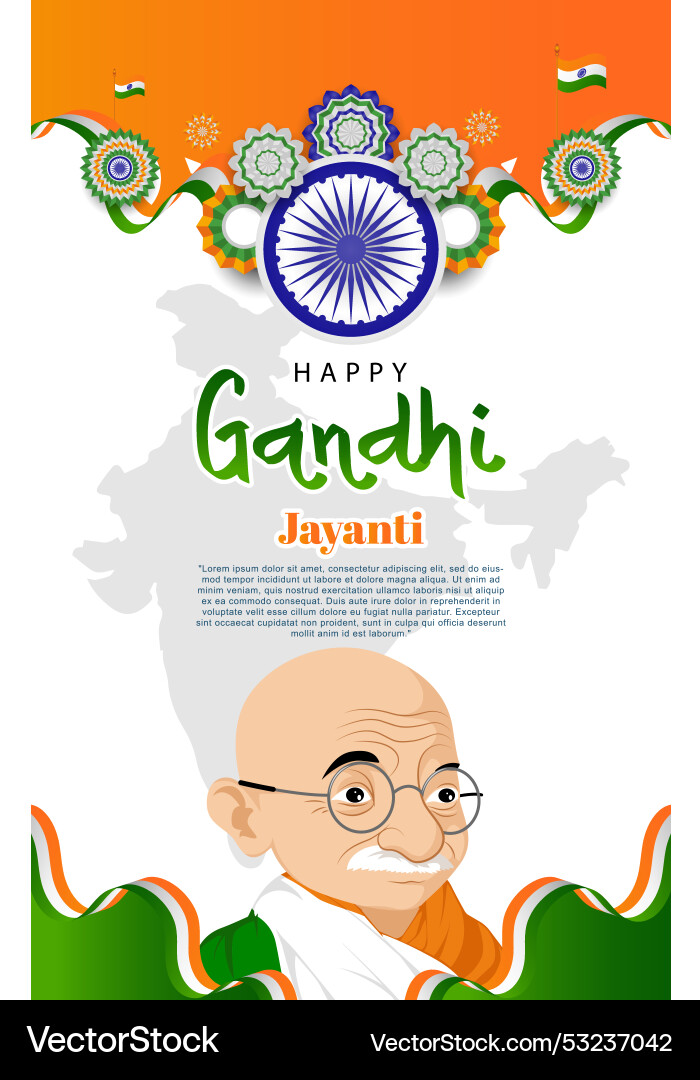 Happy gandhi jayanti Royalty Free Vector Image