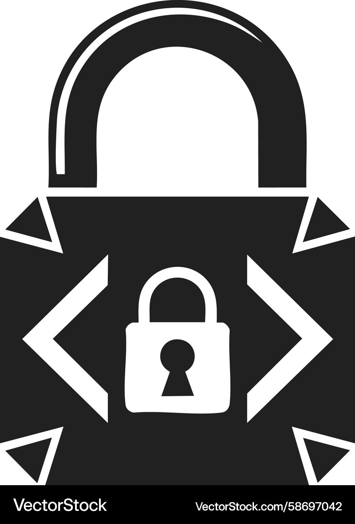 Lock padlock design secure closure symbol Lock padlock design secure closure symbol Vector Image