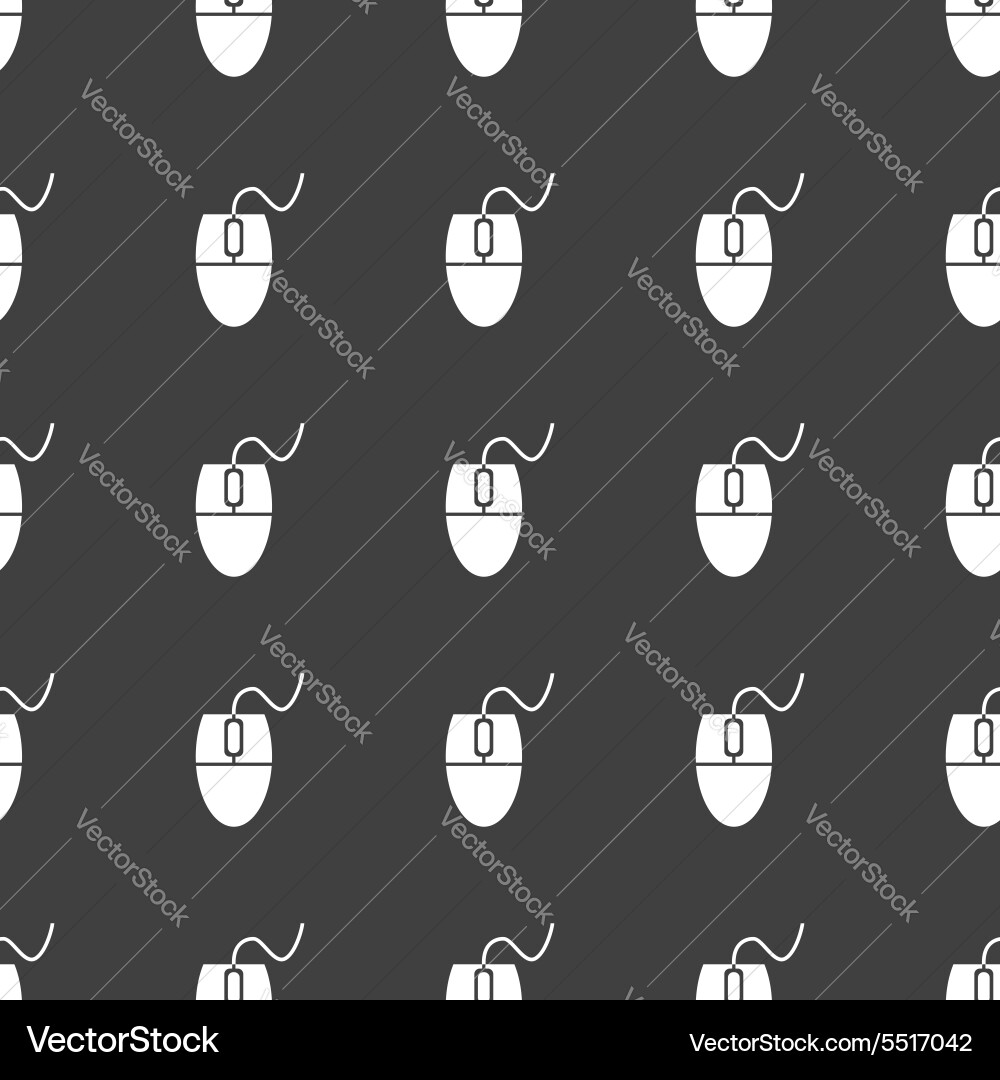 Straight black mouse controller pattern vector image