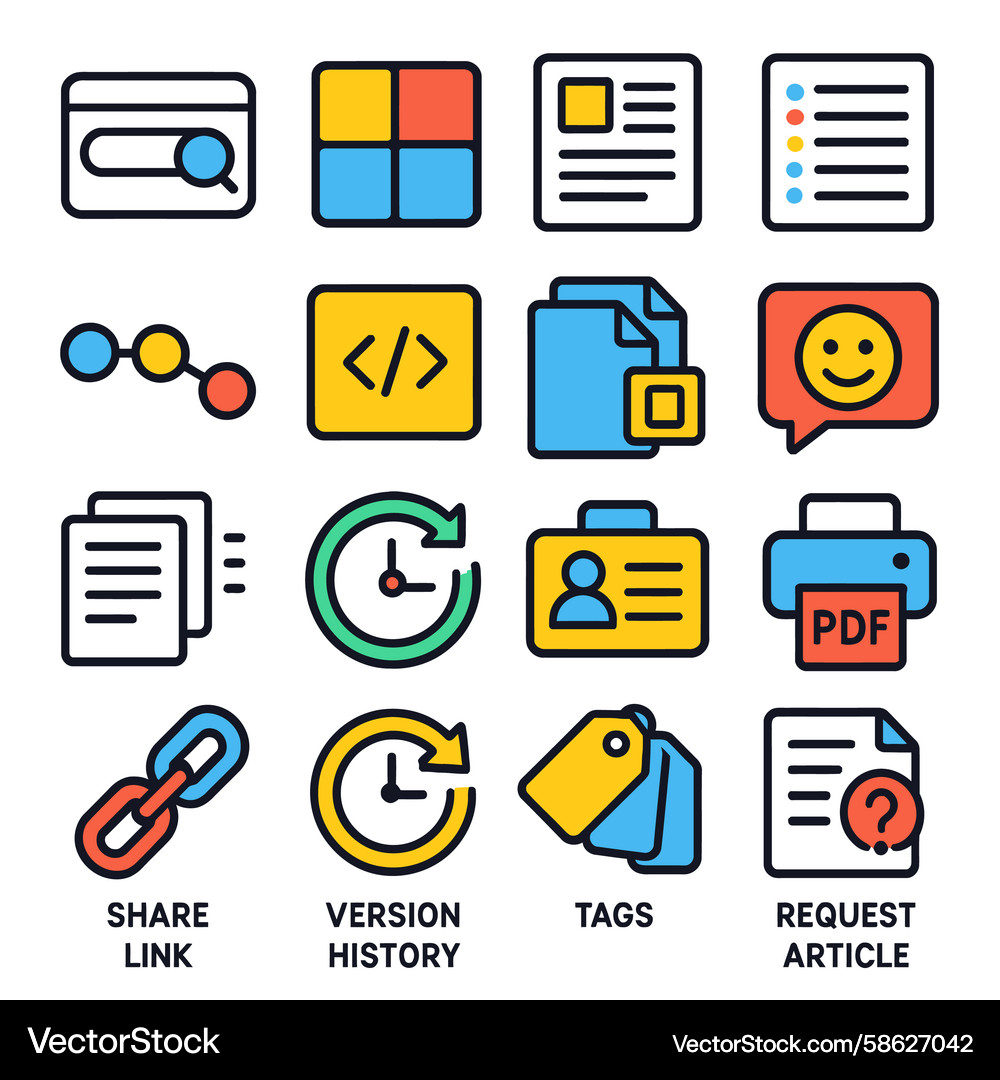 Web development icon set Vector Image