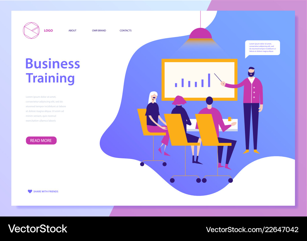 Web page design template for e-learning Web page design template for e-learning vector image