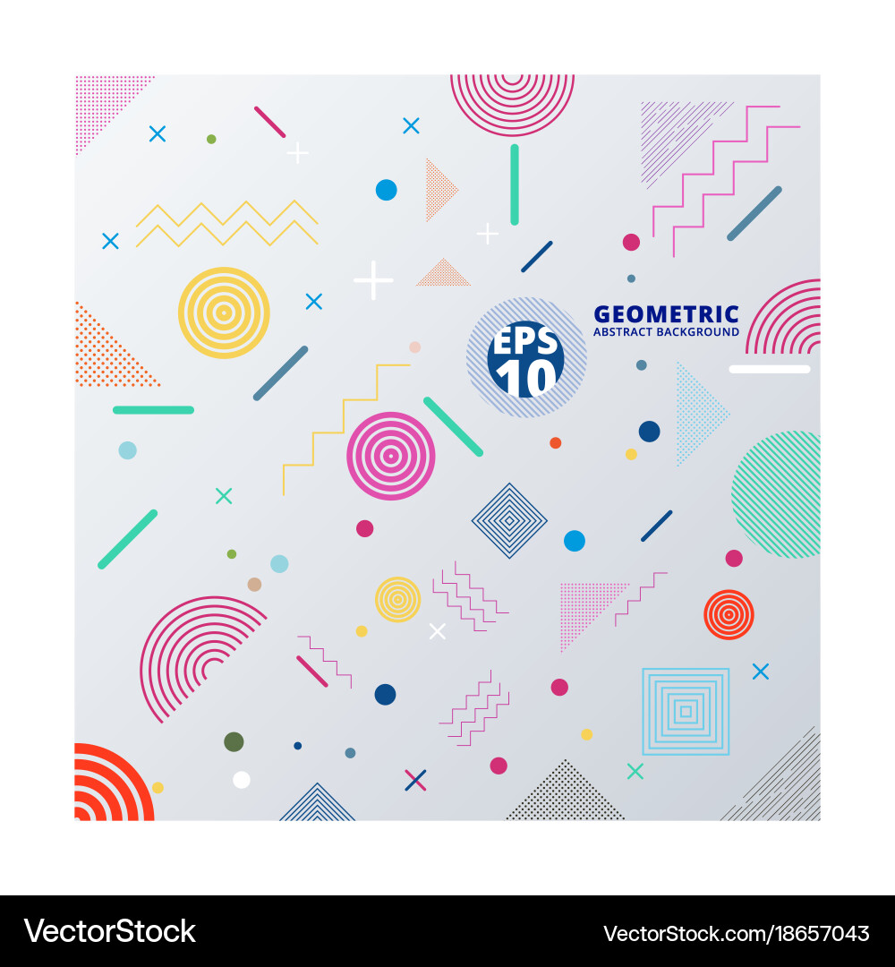 Abstract colorful color circle geometric pattern vector image