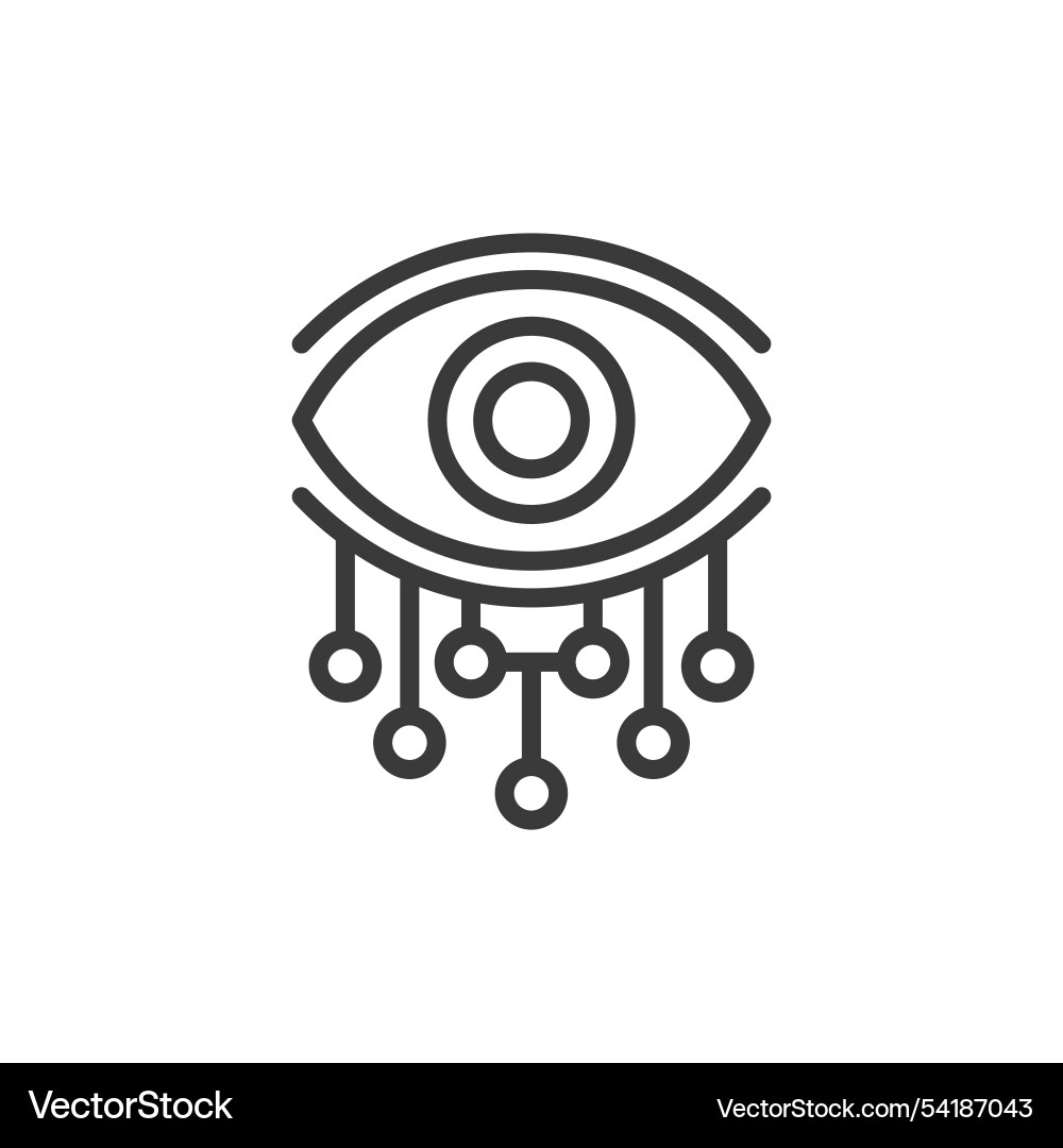 Intelligent sensor icon in line design Intelligent sensor icon in line design vector image