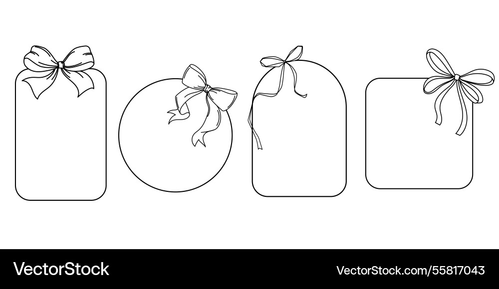 Minimalist frame of different shapes set Vector Image