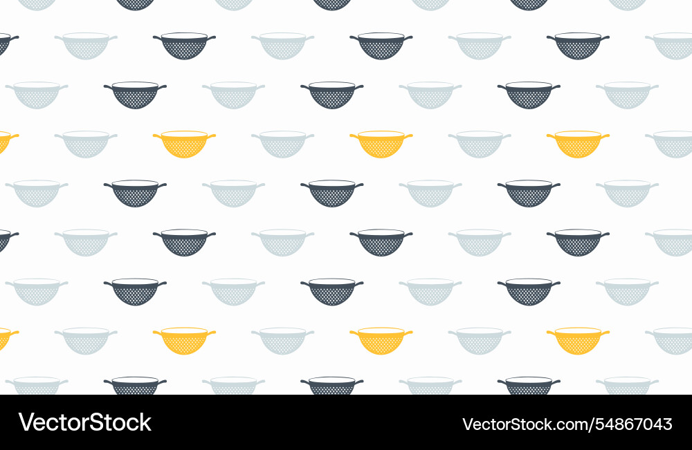 Seamless pattern with colander on white background Seamless pattern with colander on white background vector image