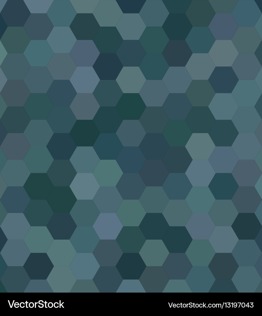 Teal abstract hexagonal honey comb background vector image