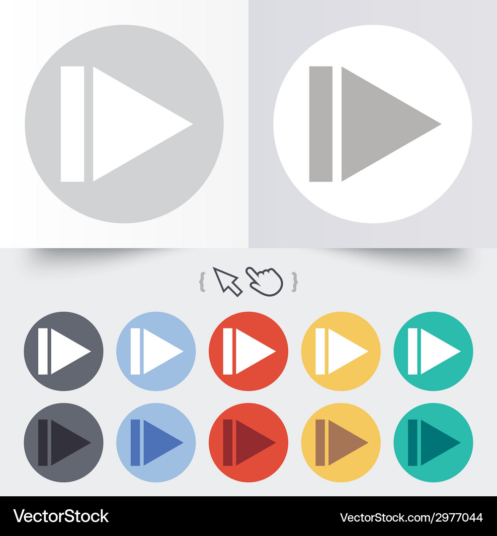 Arrow sign icon next button navigation symbol Vector Image