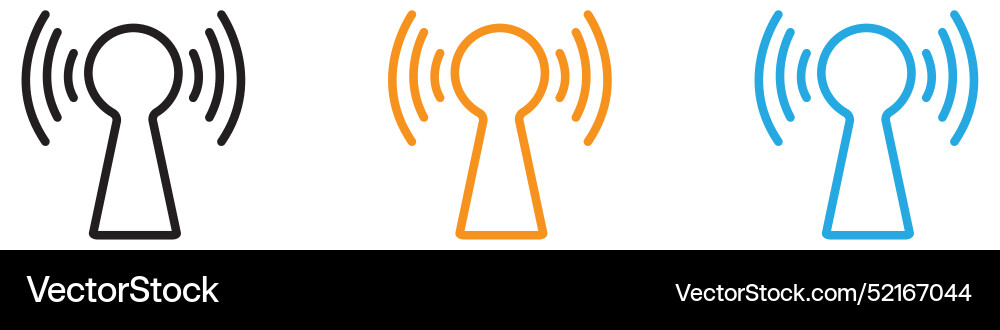 Broadcast icon logo set collection for web app ui vector image