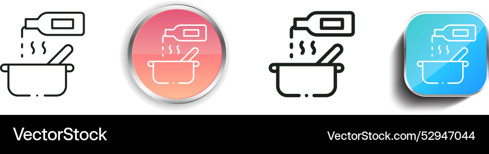 Cooking icon thin linear regular and button style vector image