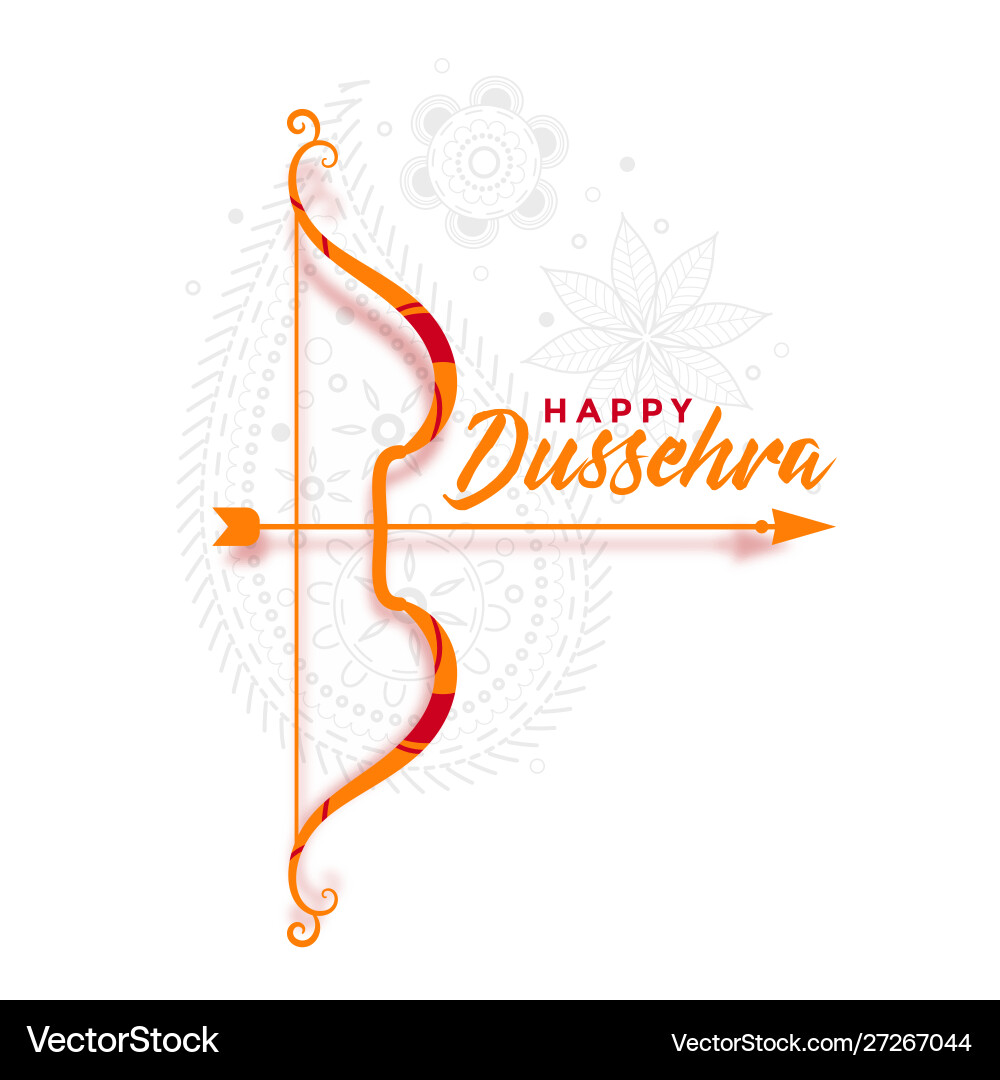 Cultural happy dussehra festival greeting Cultural happy dussehra festival greeting vector image